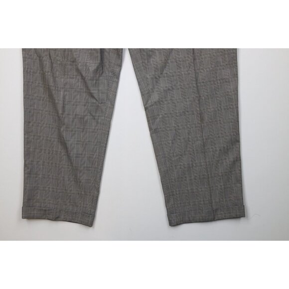 Vtg 90s Ralph Lauren Mens 42x30 Distressed Rayon Gabardine Wide Leg Chino Pants - Picture 5 of 16